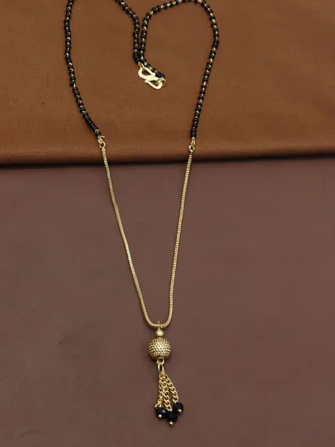 Traditional Single Line Mangalsutra in Gold finish - M635