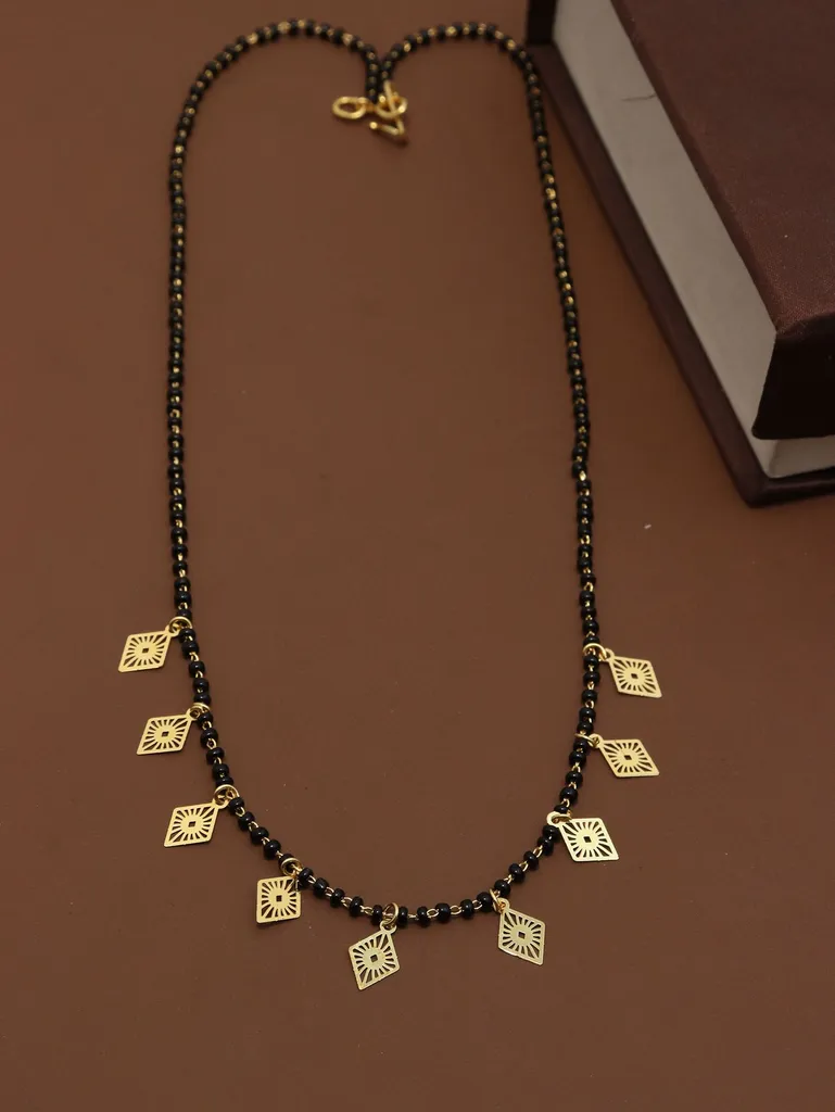 Traditional Single Line Mangalsutra in Gold finish - M637