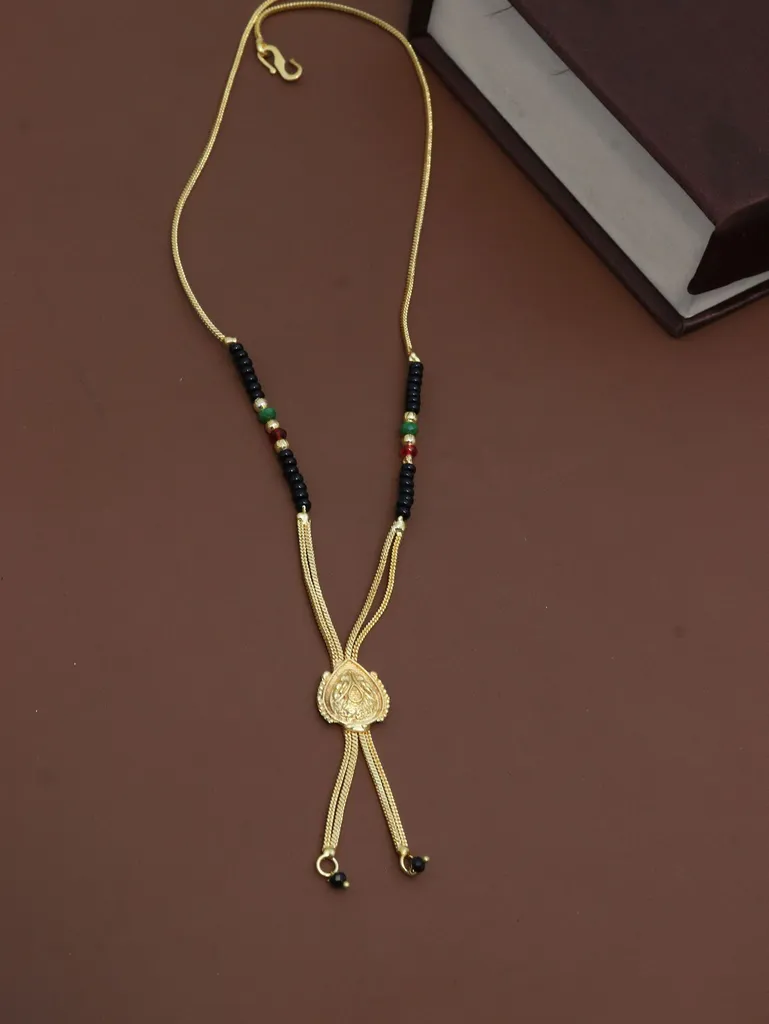 Traditional Single Line Mangalsutra in Gold finish - M656