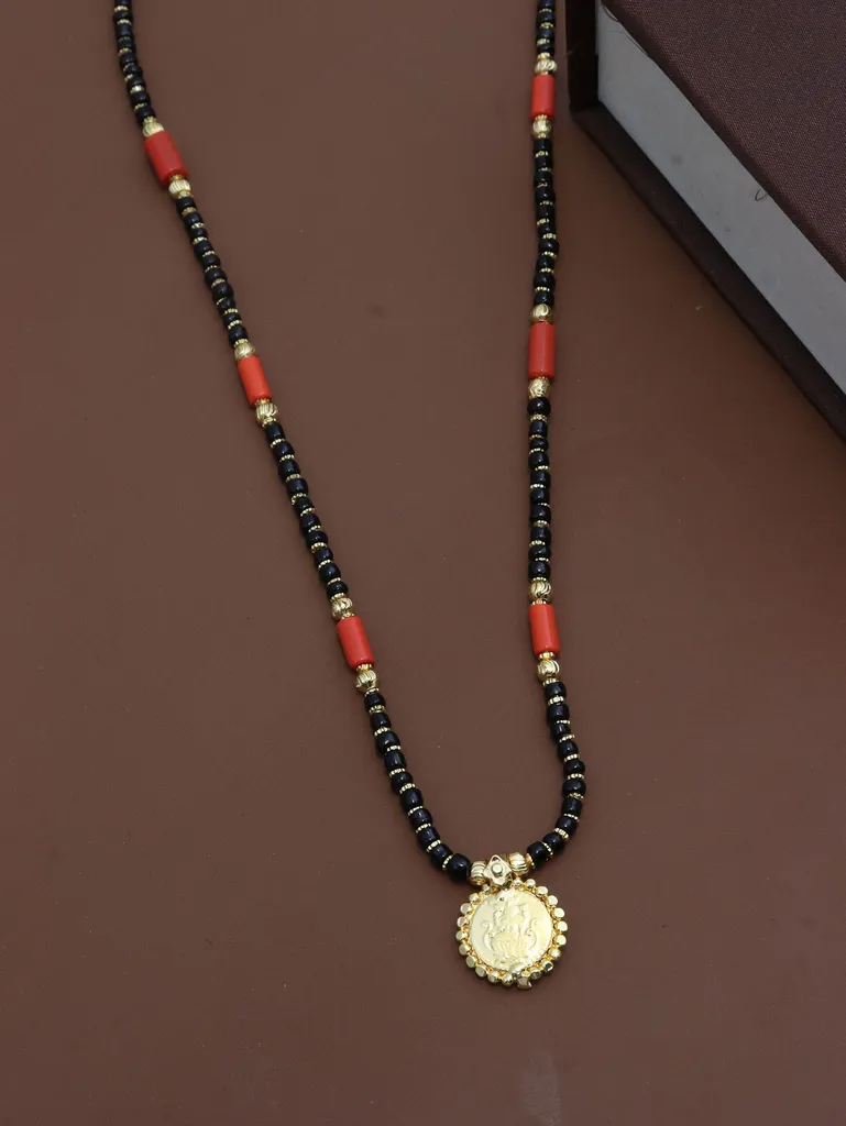 Traditional Single Line Mangalsutra in Gold finish - M663