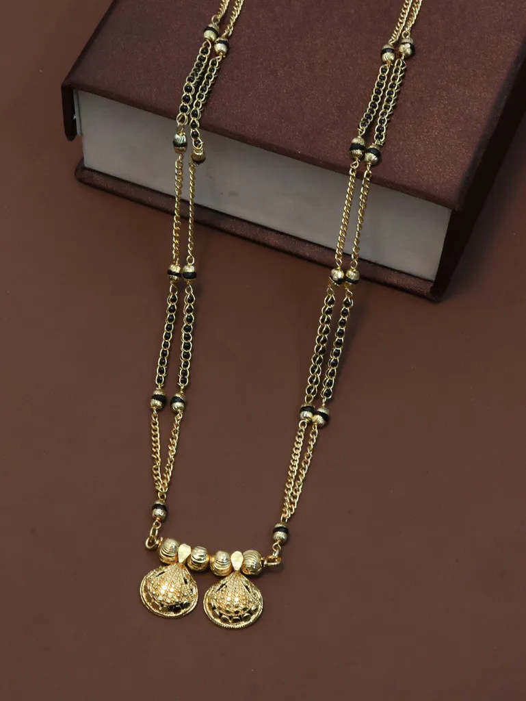 Traditional Double Line Mangalsutra in Gold finish - M754
