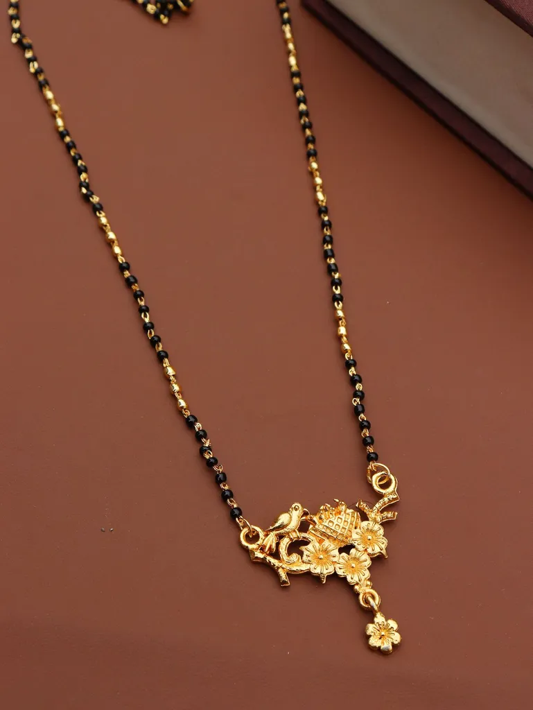 Traditional Single Line Mangalsutra in Gold finish - M773