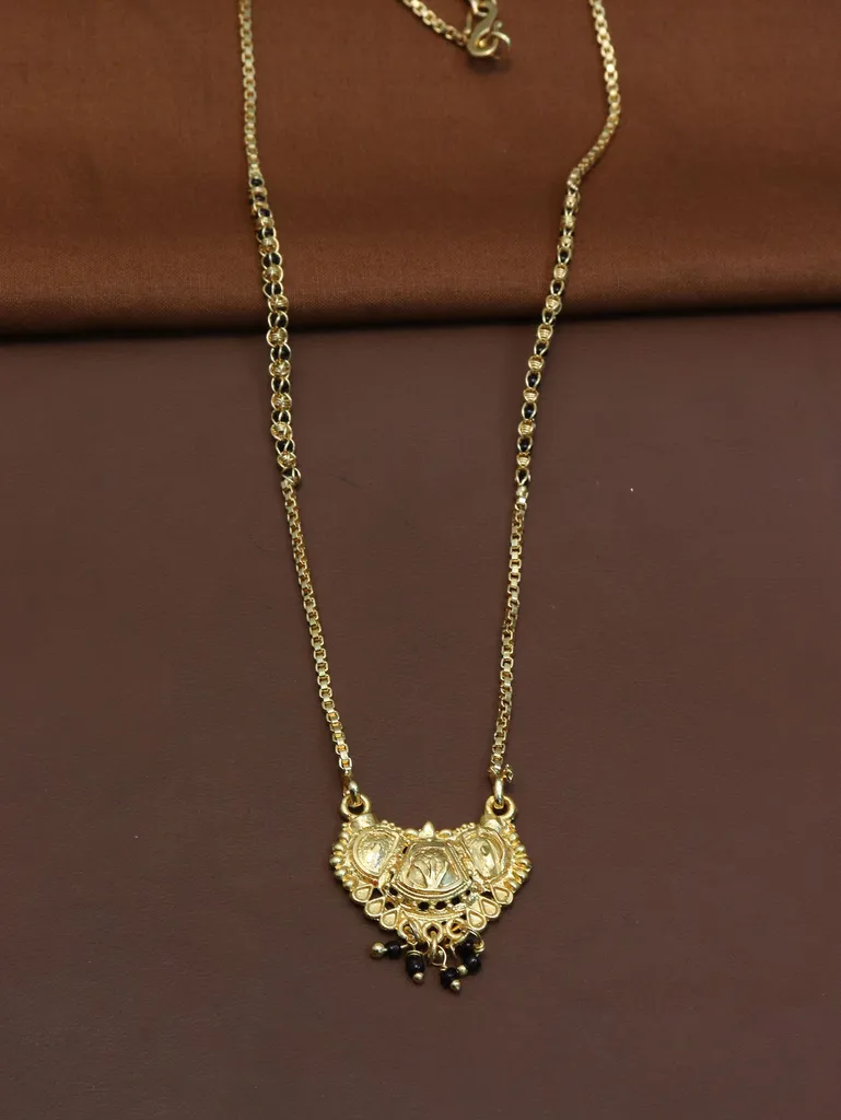 Traditional Single Line Mangalsutra in Gold finish - M779