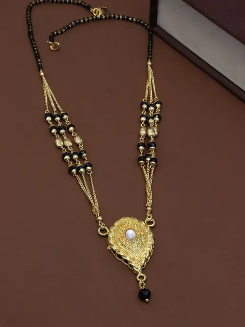 Traditional Single Line Mangalsutra in Gold finish - M827