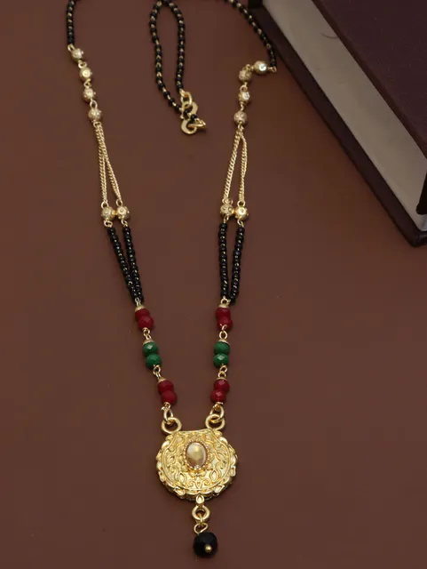 Traditional Double Line Mangalsutra in Gold finish - M829