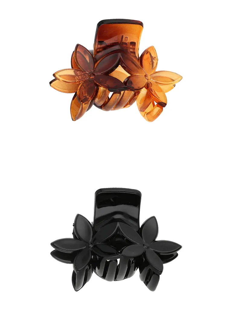 Plain Butterfly Clip in Black & Shell color - BY513A