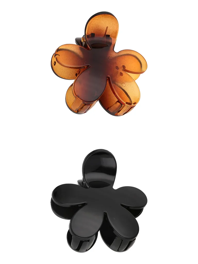 Plain Butterfly Clip in Black & Shell color - BY658A