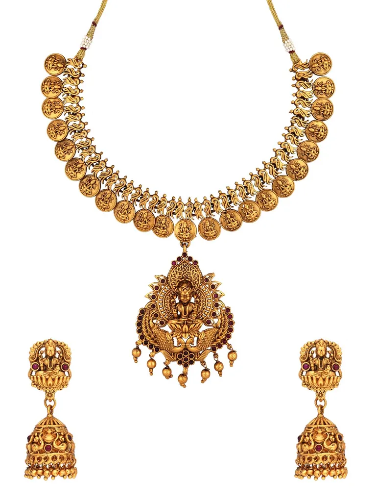Temple Necklace Set in Gold finish - RNK140