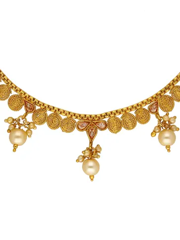Antique Necklace Set in Gold finish - SKH386