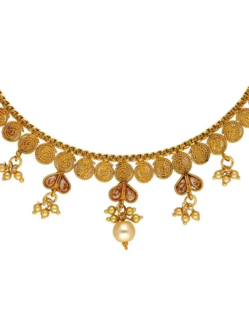 Antique Necklace Set in Gold finish - SKH388