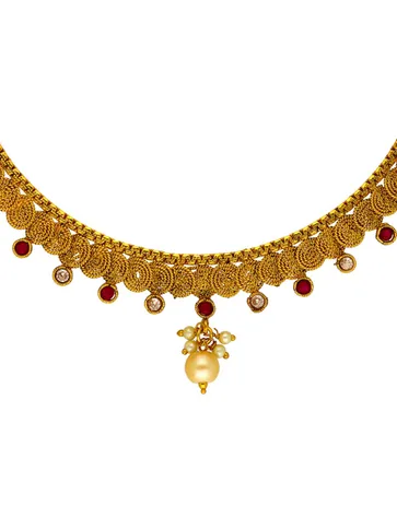 Antique Necklace Set in Gold finish - SKH391