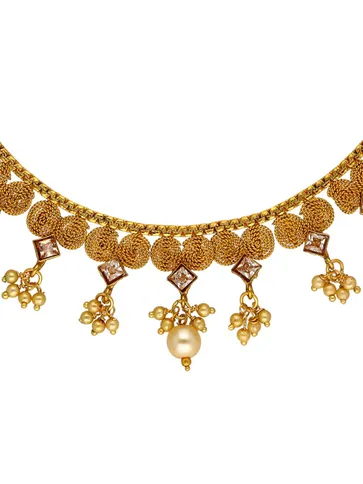 Antique Necklace Set in Gold finish - SKH394