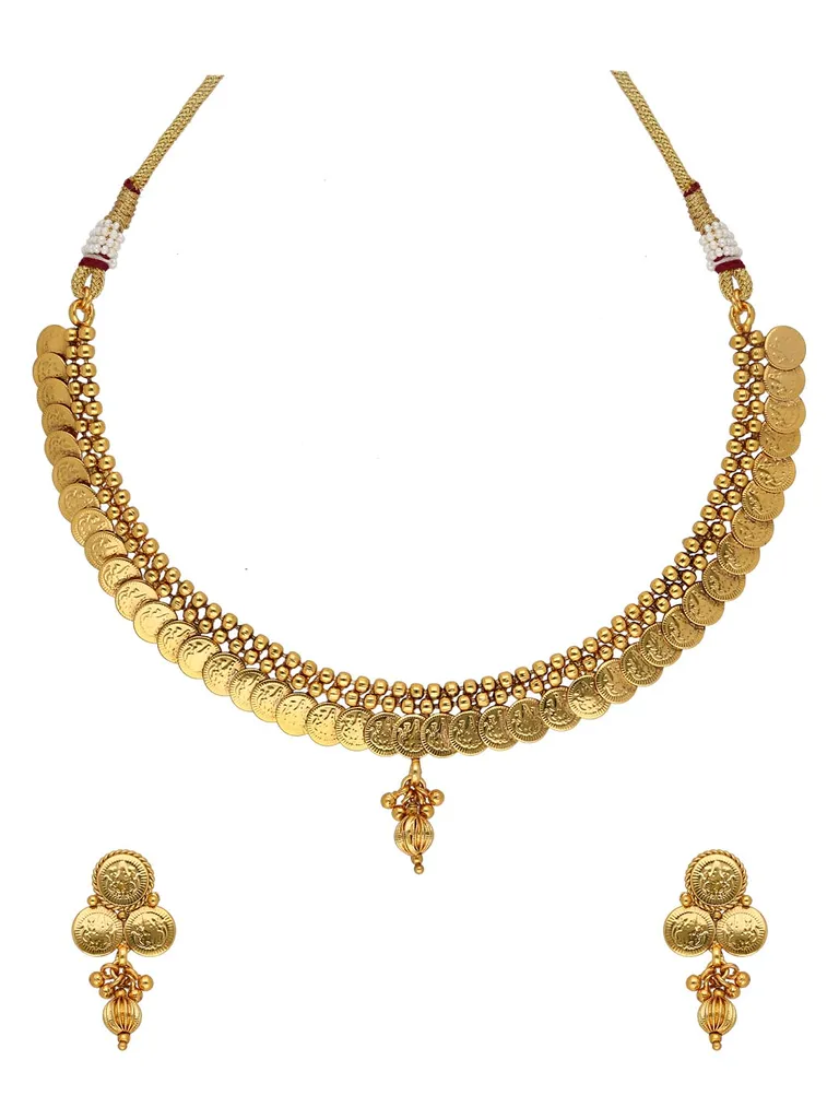 Antique Necklace Set in Gold finish - AMN587