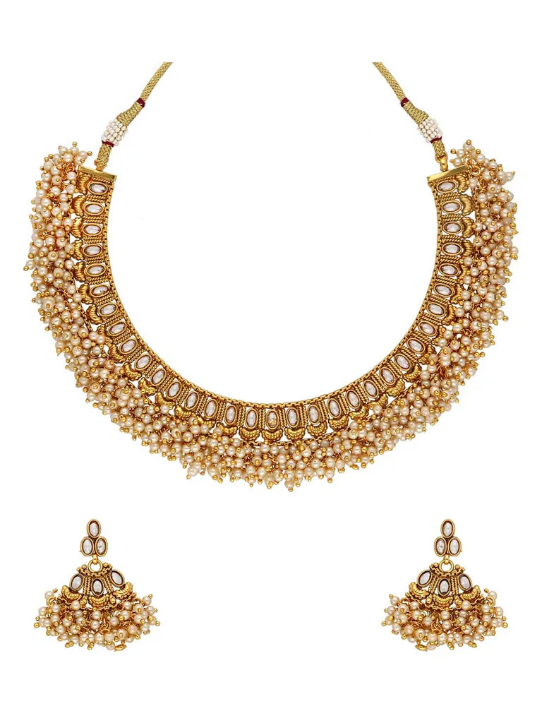 Reverse AD Necklace Set in Gold finish - AMN600