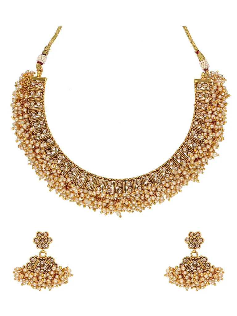 Reverse AD Necklace Set in Gold finish - AMN601