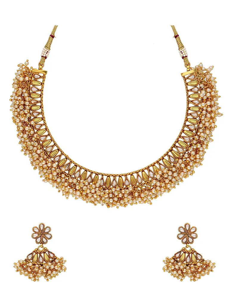 Reverse AD Necklace Set in Gold finish - AMN602