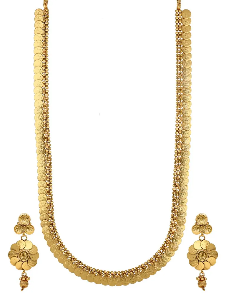 Temple Long Necklace Set in Gold finish - AMN627