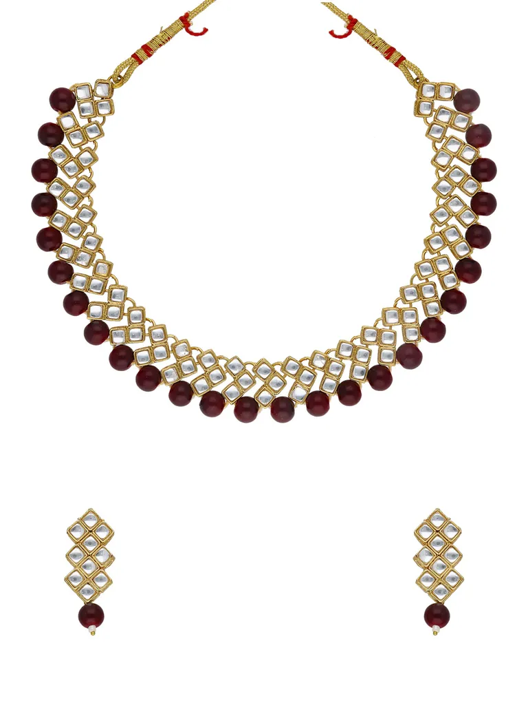Kundan Necklace Set in Gold finish - 1018MA