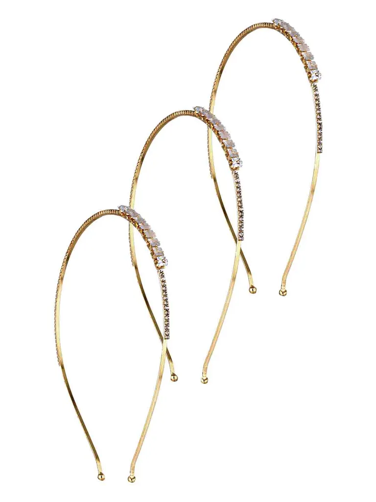 Monalisa stone studded Hair Band in Gold finish - PARA178GO