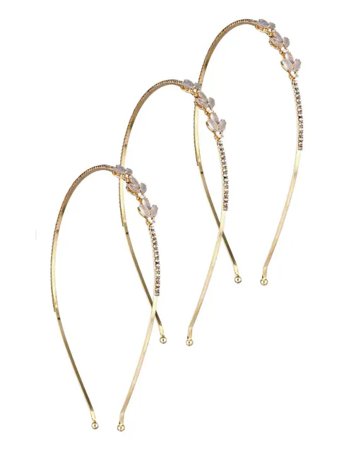Monalisa stone studded Hair Band in Gold finish - PARA177GO