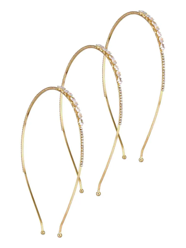 Monalisa stone studded Hair Band in Gold finish - PARA180GO