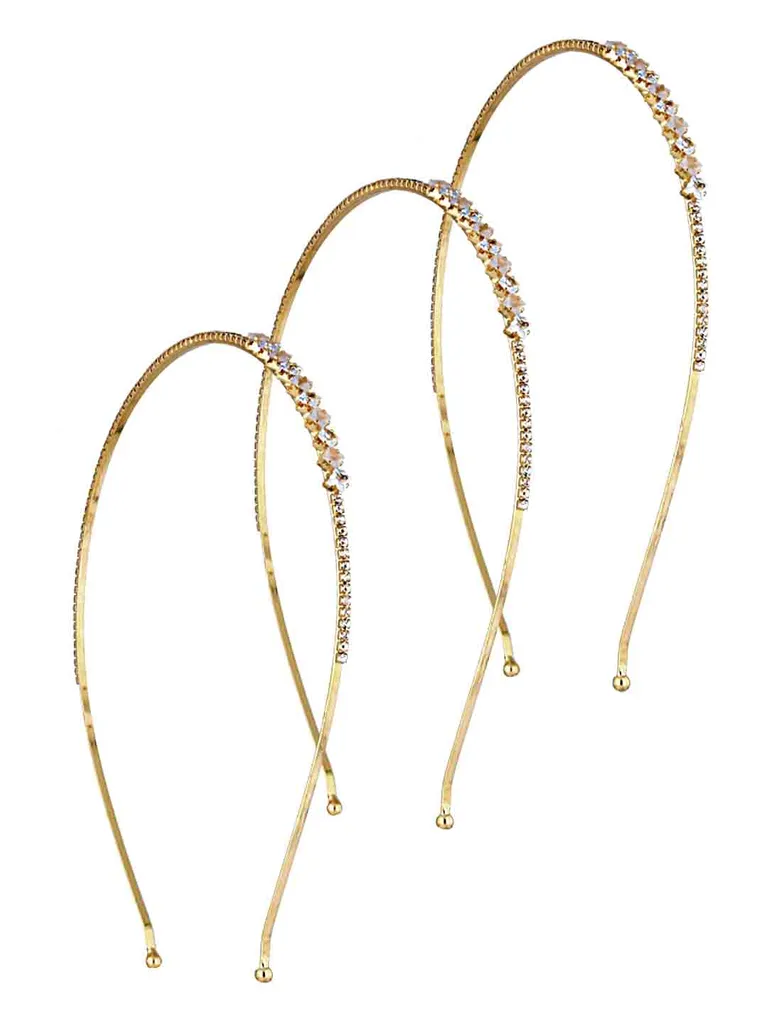 Monalisa stone studded Hair Band in Gold finish - PARA183GO