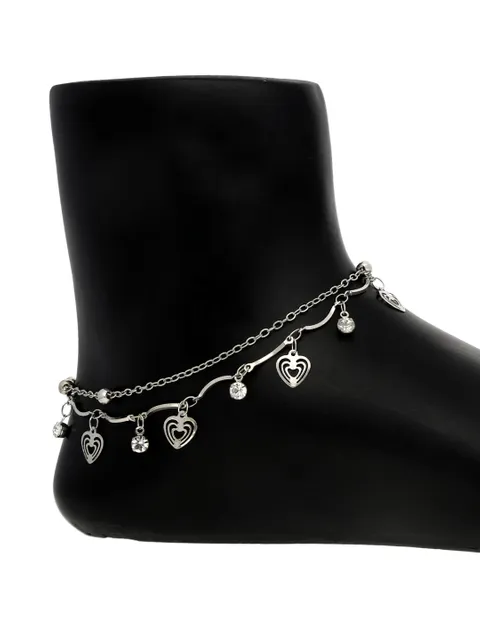 Western Loose Anklet in Rhodium finish - S34243