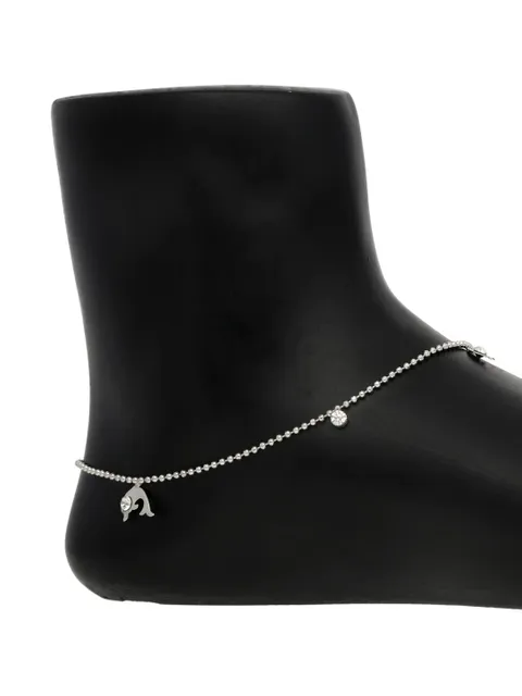 Western Loose Anklet in Rhodium finish - S34246