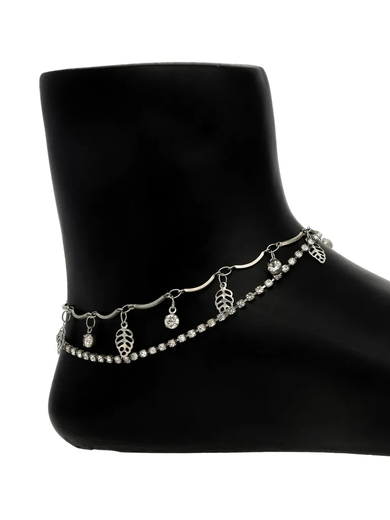 Western Loose Anklet in Rhodium finish - S34248