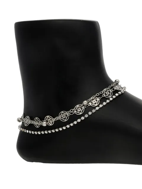 Western Loose Anklet in Rhodium finish - S34247