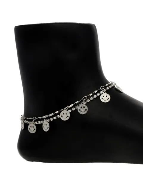 Western Loose Anklet in Rhodium finish - S35100