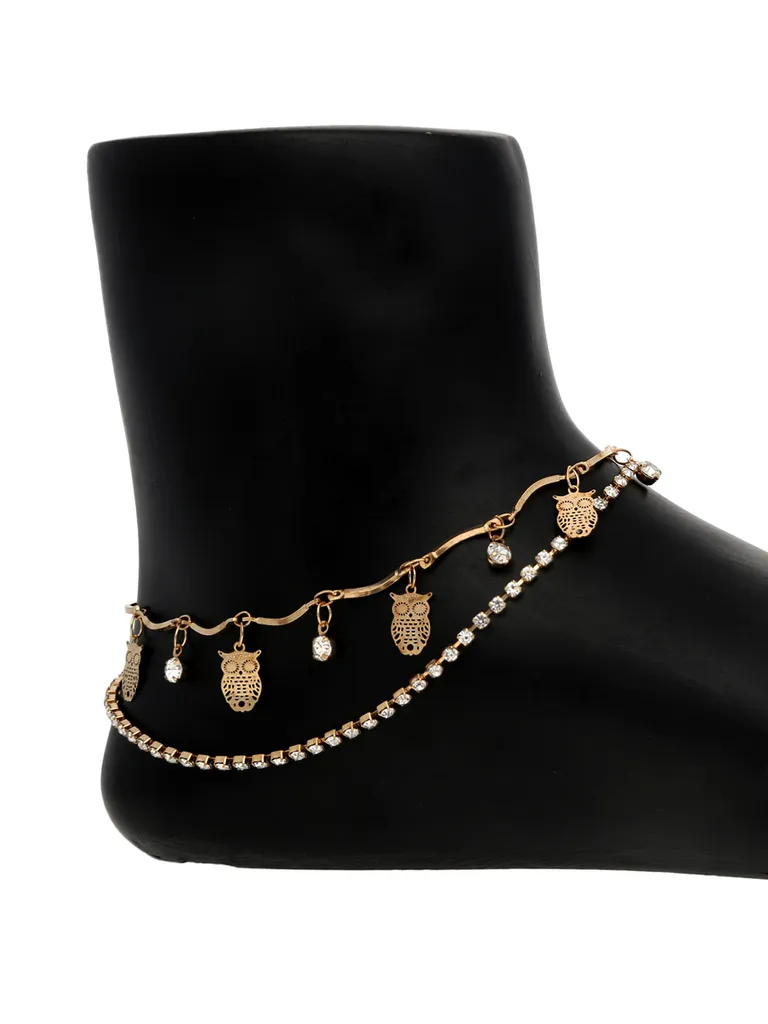 Western Loose Anklet in Gold finish - S35102