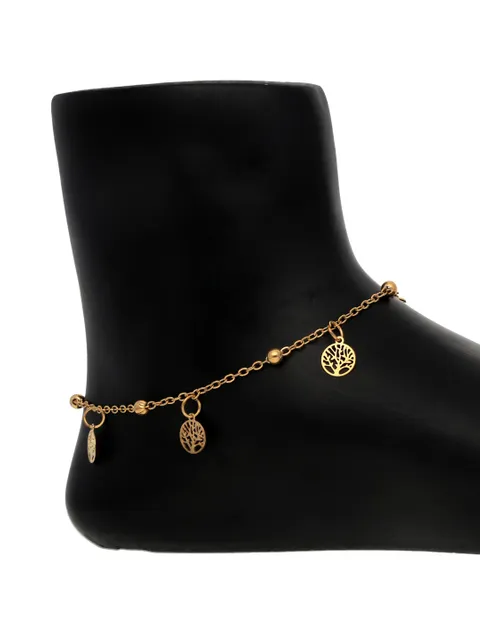 Western Loose Anklet in Gold finish - S35107
