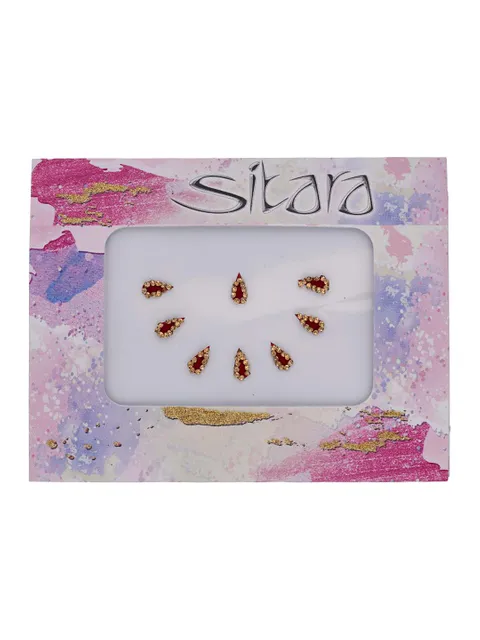 Traditional Bindis in Maroon color - CNB40039