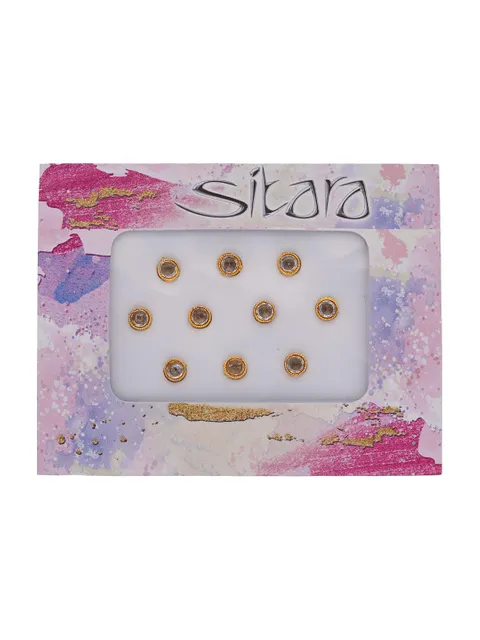 Traditional Bindis in White color - CNB40041