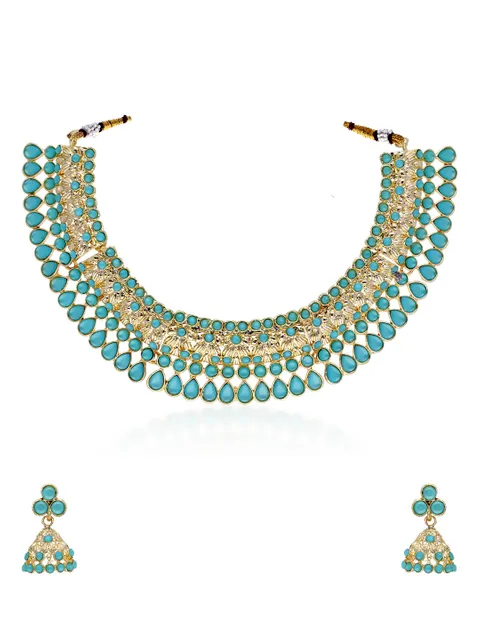 Antique Necklace Set in Gold finish - 99317SB