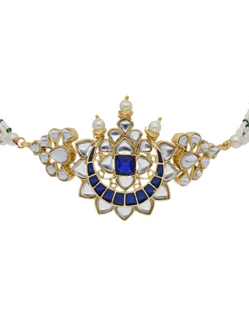 Kundan Choker Necklace Set in Gold finish - P5055BU