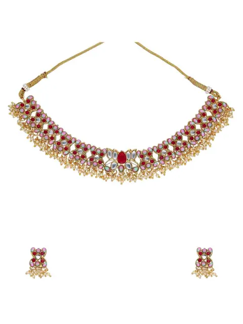 Kundan Necklace Set in Gold finish - P5031
