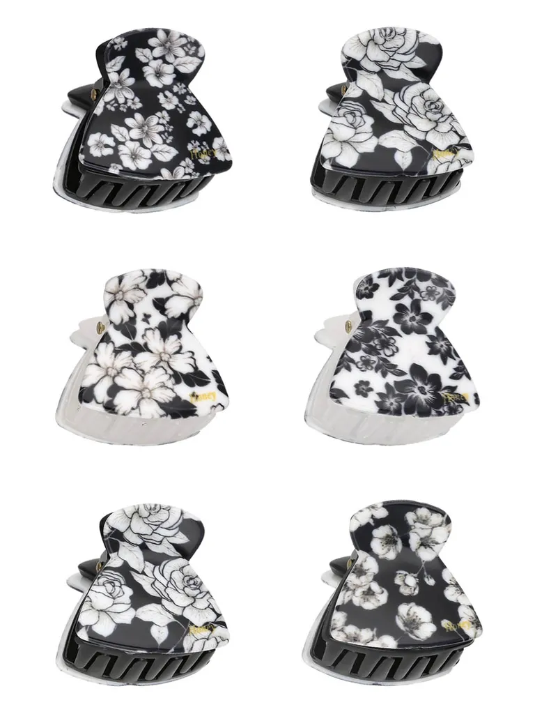 Honey Butterfly Clip in Black & White color - CNB40314