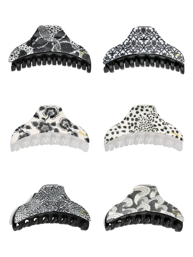 Honey Butterfly Clip in Black & White color - CNB40319