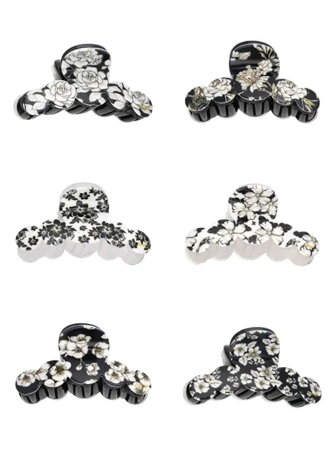 Honey Butterfly Clip in Black & White color - CNB40347