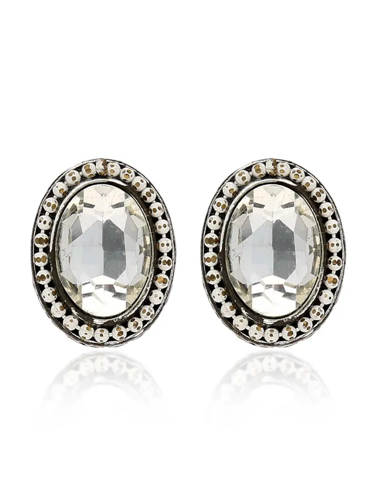Tops / Studs in Oxidised Silver finish - S35053