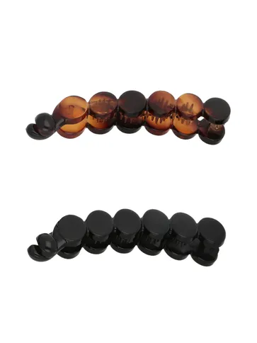 Plain Banana Clip in Black & Shell color - BYB65A