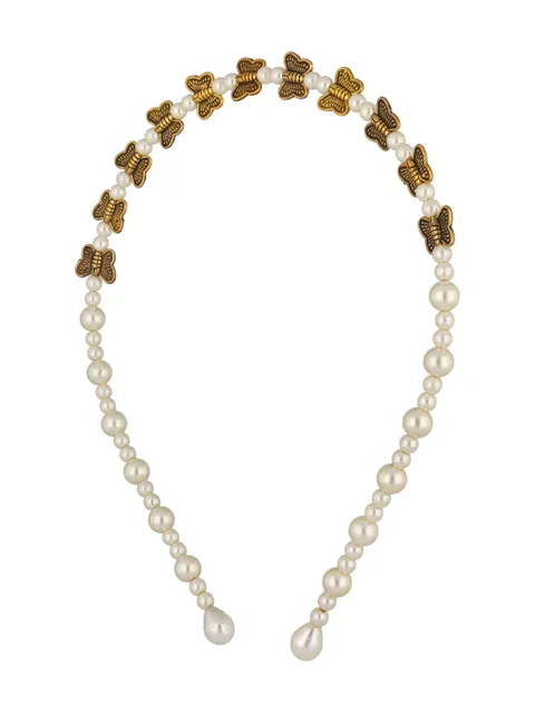 Pearls Hair Band in Cream color - MGCHB15CR