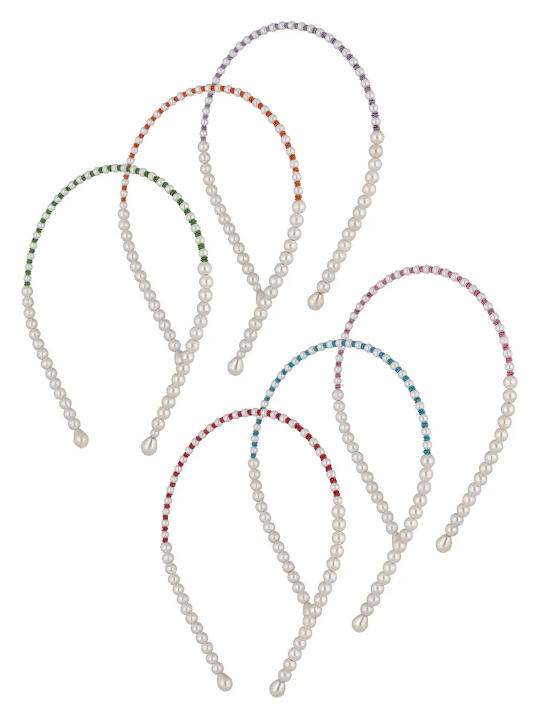 Pearls Hair Band in Assorted color - MGCHB8WH