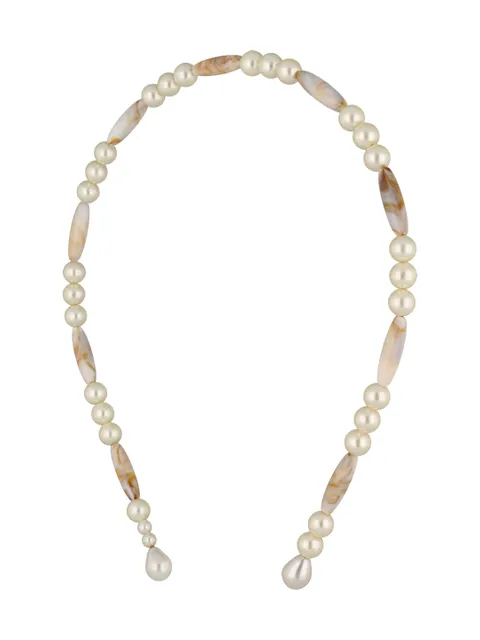 Pearls Hair Band in Cream color - MGCHB18CR