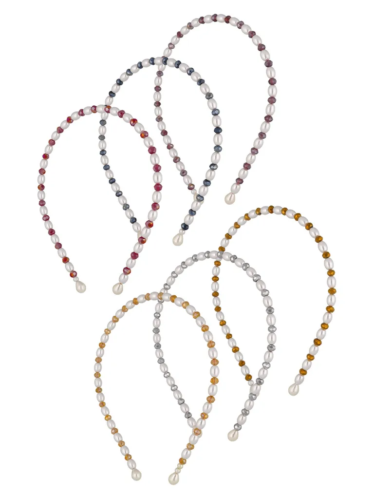 Pearls Hair Band in Assorted color - MGCHB19WH