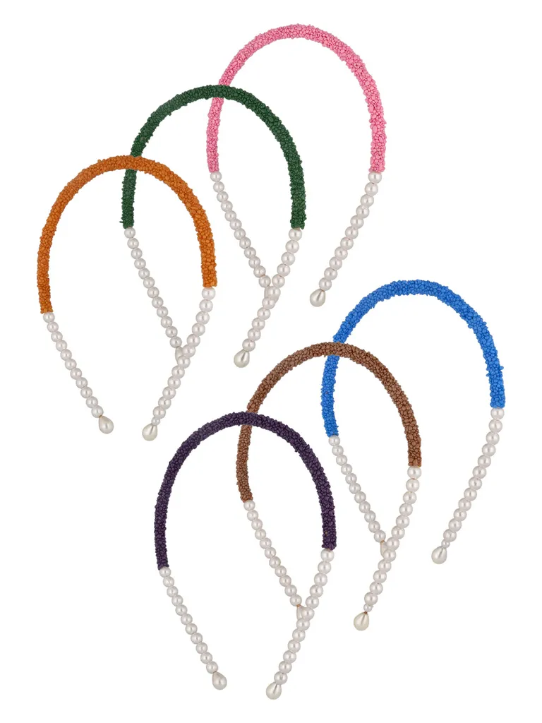 Pearls Hair Band in Assorted color - MGCHB44WH