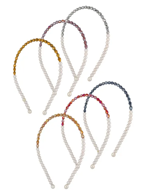 Pearls Hair Band in Assorted color - MGCHB10WH