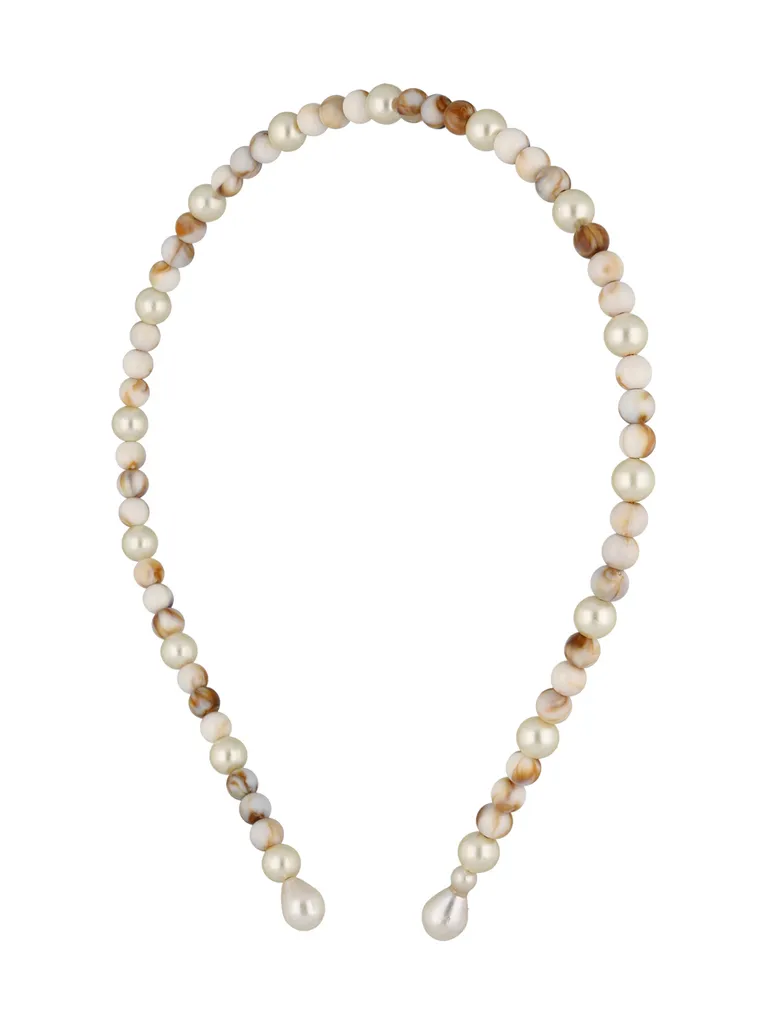Pearls Hair Band in Cream color - MGCHB33